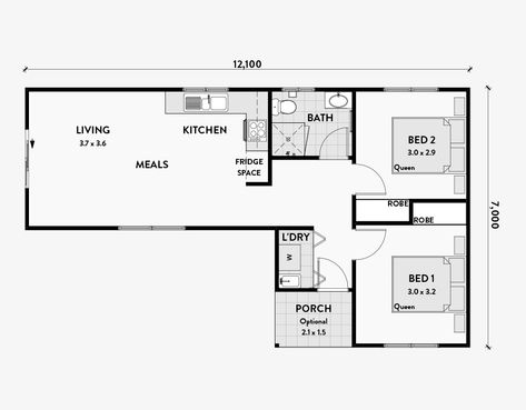 L Shaped Small House Plans, Transportable Homes Australia, L Shape Tiny House, L Shaped Adu Plans, Granny Flat Ideas Australia, Tiny House Plans Layout, L Shaped Tiny House, Granny Flats Australia, House Plans Layout