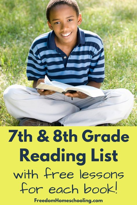 7th Grade Reading List, 8th Grade Reading List, 7th Grade Boys, 7th Grade Reading, 8th Grade Reading, Reading Corner Classroom, Homeschool Fun, Homeschool Middle School, Pre Reading Activities