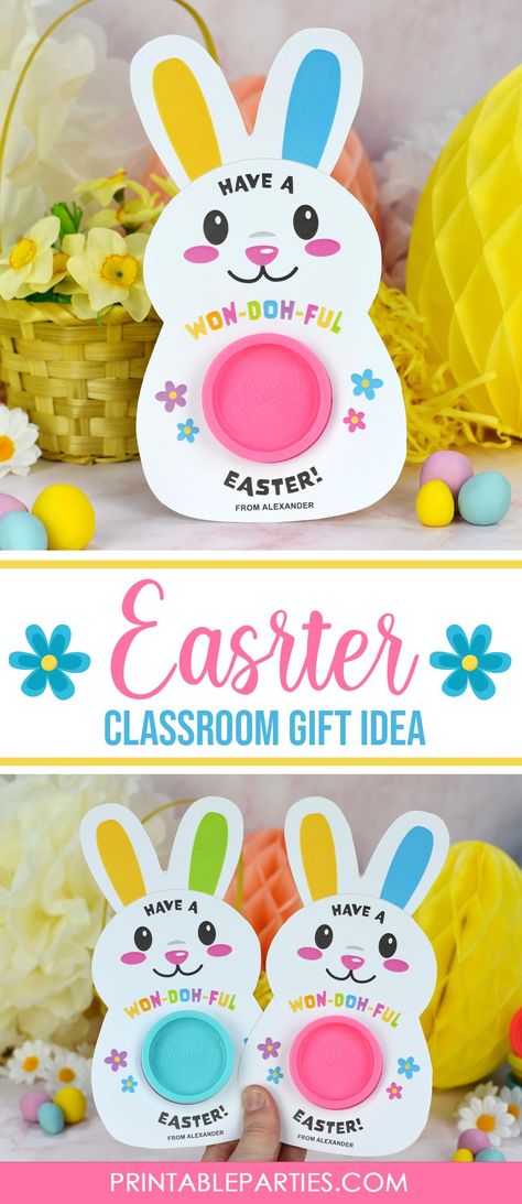 White rabbit Easter play doh holder Classroom Gift Ideas, Easter Classroom Gifts, Easter Play Dough, Play Dough Gift, Gift Card Printable, Easter Play, Easter Classroom, Bunny Shape, Rabbit Shape