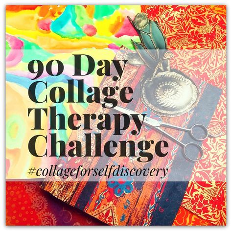 Expressive Art Therapy Activities, Collage Therapy, Personality Collage, Collage Challenge, Art Therapy Directives, Soul Collage, Creative Arts Therapy, Art Therapy Projects, Creative Journaling