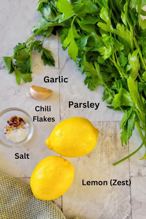 Gremalotta Sauce, Parsley Gremolata, Gremolata Sauce, Gremolata Recipe, Flavored Cream Cheeses, Dipping Sauces, Herb Recipes, Giada De Laurentiis, Hip Hip