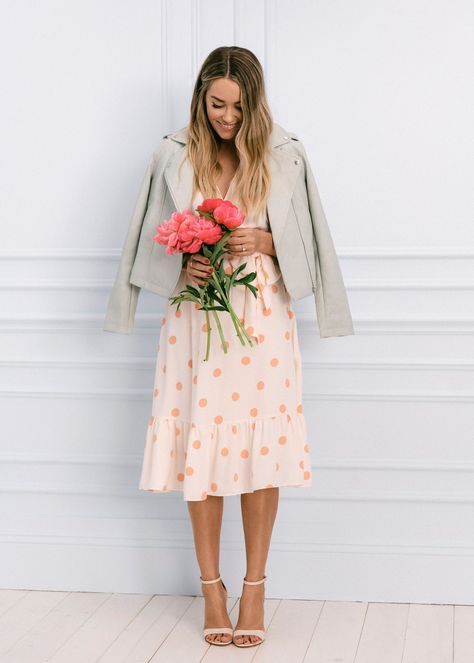 My January Collection - Lauren Conrad Lirika Matoshi Dress, Pastel Moto, Lauren Conrad Outfits, Matoshi Dress, Lauren Conrad Hair, Dresses Pastel, Lauren Conrad Collection, Lauren Conrad Style, Red Wrap Dress