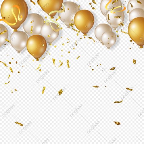 Light Effect Png, Confetti Background, Balloon Background, Transparent Clipart, Colorful Logo Design, Gold Confetti Balloons, Silver Balloon, Celebration Background, Colorful Logo