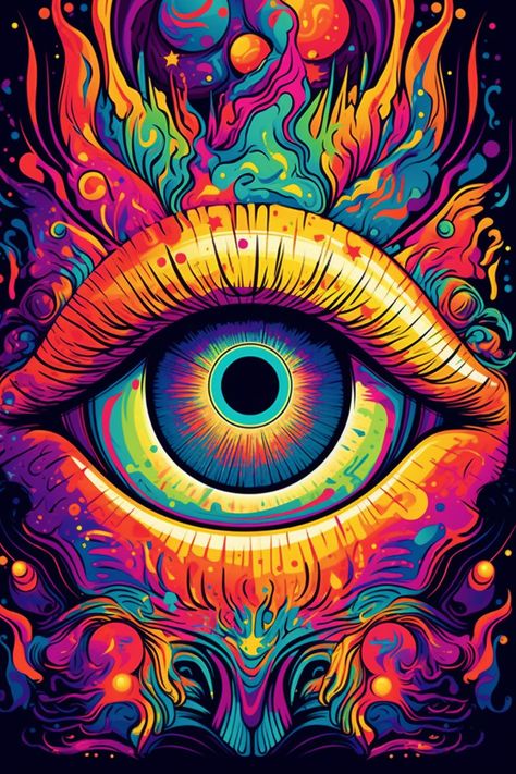 Eyes Trippy, Intricate Artwork, Trippy Moon Art, Trippy Colors, Trippy Eye Art, Phsycadellic Art Trippy, Trippy Eye Painting, Trippy Eyes Drawing, Trippy Wall Paintings Bedroom