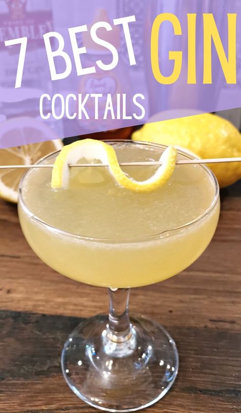 Gin Triple Sec Cocktails, Tropical Gin Cocktails, Unique Gin Cocktails, Easy Gin Drinks Recipes, Martini Recipes Gin, Tanqueray Gin Cocktails, Hendricks Gin Cocktails, Gin Drinks Recipes, Gin Martini Recipes