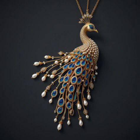 Peacock Jewelry, Lucky Jewelry, Silver Jewellery Online, Black Beaded Jewelry, Real Jewelry, Classy Jewelry, Gold Necklace Designs, Art Deco Jewelry, Jewelry Business