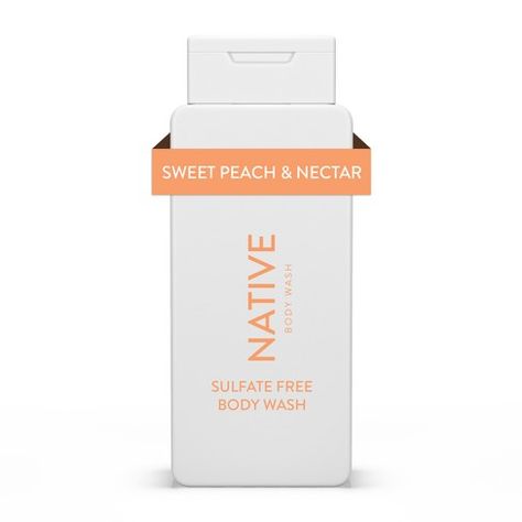 Native Body Wash - Sweet Peach & Nectar - Sulfate Free - 18 fl oz Body Hygiene Products, Native Body Wash, Summer Smell, Diy Thrift Flip, Peach Nectar, Natural Body Wash, Homemade Stuff, Body Hygiene, Clean Fragrance