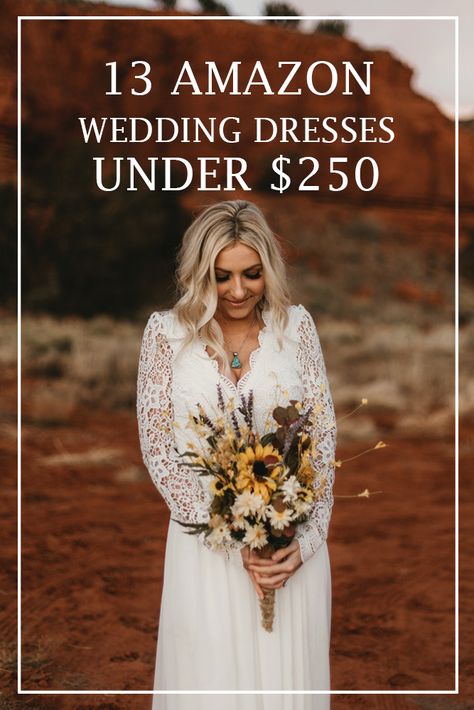 Cheap Long Sleeve Wedding Dress, 2023 Winter Wedding Dresses, Amazon Wedding Dress Bridal, Wedding Dress Budget, Cheap Elopement Dress, Affordable Wedding Dresses Under 500, Wedding Dress For Eloping, Wedding Dress Under $250, Boho Budget Wedding