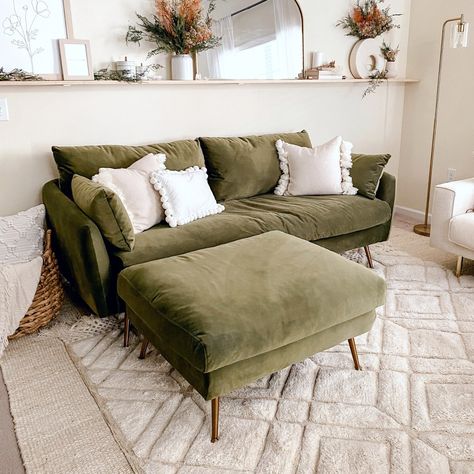 Albany Park (@albanyparkhome) | Instagram Albany Park, Sofa Ottoman, Family Decor, Ottoman Sofa, Corner Sectional, Color Of The Year, Green Light, Light Green, Sectional Couch