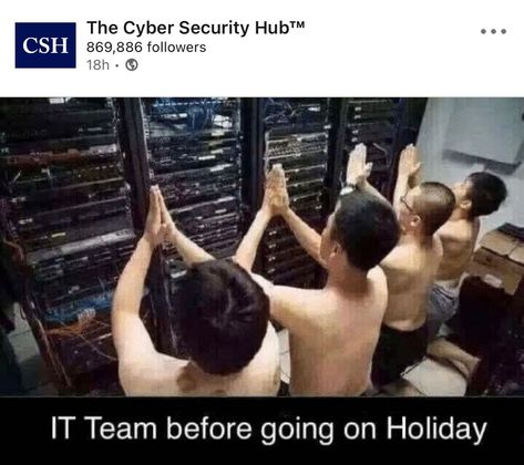 The hopes and dreams of every IT person in the world during this holiday season #prayertotheservers #100percentuptime #meme Programmer Jokes, Programming Humor, Computer Humor, Programmer Humor, Network Engineer, Tech Humor, Going On Holiday, Gaming Memes, Life Photo