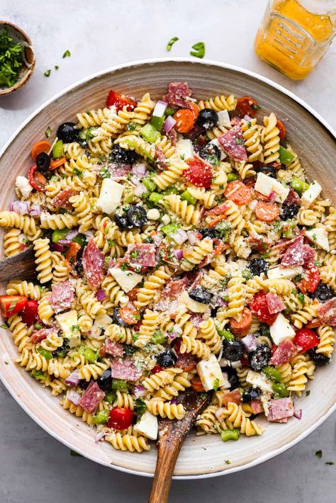 Italian Pasta Salad - The Recipe Critic Salad With Carbs, Best Healthy Pasta Salad, Pasta Side Salad Recipes, Pasta Salad Recipes For Two, Suddenly Salad Pasta Salad, Italian Style Pasta Salad, Chopped Pasta Salad Recipes, Pasta Salad Dinner Ideas, Summer Salad Pasta