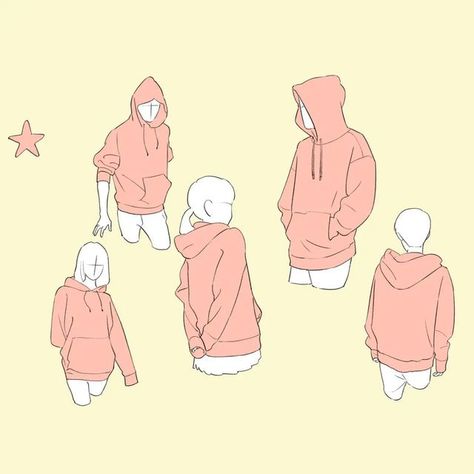 Hoodie Drawing Reference, Hoodie Drawing, Cute Spanish Quotes, Human Figure Drawing, Hand Drawing Reference, Character Design Sketches, Sketches Tutorial, 캐릭터 드로잉, Amazing Drawings