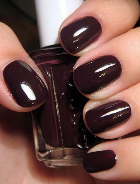 Essie Wicked - great color, great nail shape Essie Wicked Nail Polish, Chanel Vamp, Essie Wicked, Essie Nail Polish Colors, Unghie Nail Art, Her Nails, Nail Colours, Polish Colors, Essie Nail Polish