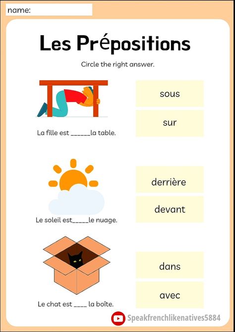 French Worksheets For Kids, French Worksheets For Beginners, French Language Learning Kids, Free French Lessons, French Classes, Learn French Beginner, French Alphabet, French Worksheets, French Teaching Resources