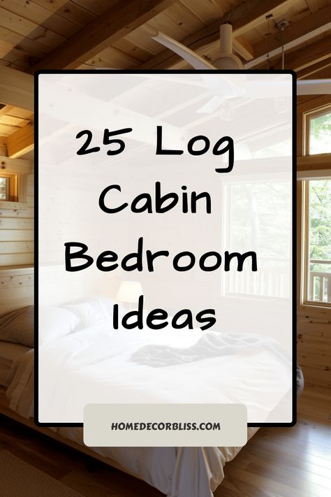 25 Log Cabin Bedroom Ideas Inside Cabin Ideas, Rustic Wood Bedroom Ideas, Log Cabin Painted Interior, Pine Cabin Interior, Wood Cabin Bedroom, Little Cabin Interior, Ski Homes Interior, Rustic Cabin Bedroom Decor, Cabin Loft Ideas