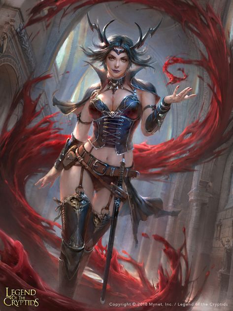 ArtStation - Blood Summoner (Reg), Fajareka Setiawan Legend Of The Cryptids, Greek Goddess Art, Female Demons, Beautiful Dark Art, Goddess Art, Fantasy Artwork, Dark Fantasy Art, Dark Fantasy, Game Art