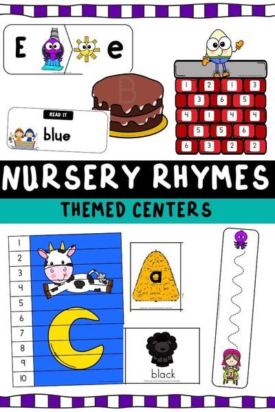 Nursery Rhymes Preschool Crafts, Incy Wincy Spider, Nursery Rhymes Preschool, Printable Worksheets For Kids, Baa Baa Black Sheep, Hey Diddle Diddle, Free Printable Activities, Kids Worksheets Printables, First Grade Activities