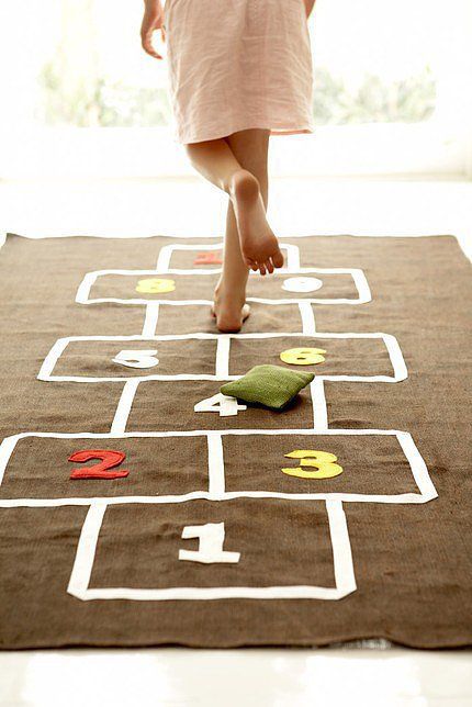 Hop to It Hopscotch Rug, Wedding Reception Games, Indoor Fun, Indoor Play, Wedding Games, Kid Table, Game On, Family Reunion, The Floor