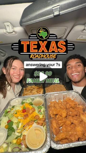 nateandsarah on Instagram: "answering your ?s about the @texasroadhouse $29.99 Family Meal‼️🤠🍟 #texasroadhouse #nateandsaraheats #texasroadhouserolls #texasroadhousebutter #familymeals #familymealdeals #texasroadhousechallenge #familystylemeals #feedthefamily #feedthefamilyforless #texasroadhousefamilymeal #trx #budgetfood #cheapfood" Cottage Cheese Dinner, Texas Roadhouse Butter, Healthy Fast Food Options, Cheese Dinner, Family Style Meals, Road House, Texas Roadhouse, Fast Healthy Meals, Instagram Family