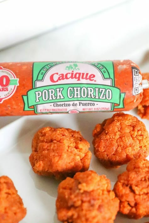 Chorizo Sausage Balls, Mexican Sausage Balls, Smoked Chorizo Sausage Recipes, Chorizo Appetizer Recipes, Chorizo Balls, Chorizo Recipes Appetizers, Sausage Ball Recipe, Chorizo Meatballs, Chorizo Appetizer