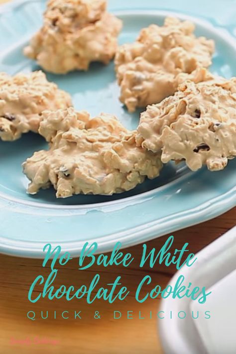 White Chocolate No Bake Cookies, Chocolate Peanut Butter Cookies Recipes, No Bake Cookie Recipe, Oatmeal No Bake Cookies, Chocolate No Bake Cookies, Pretzel Cookies, Cookies Recipes Chocolate, No Bake Cookie, Peanut Butter No Bake