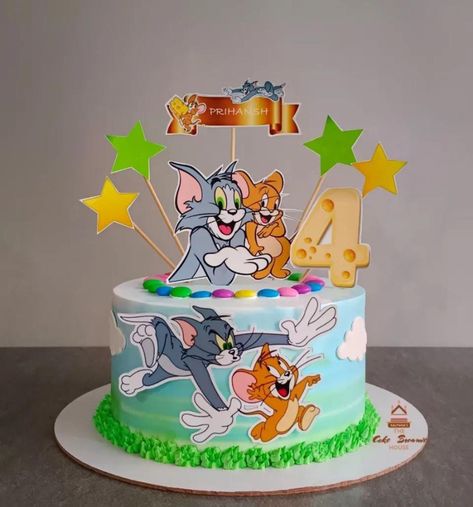 Tom And Jerry Birthday Cakes, Tom And Jerry Birthday, Tom And Jerry Cake, Decor Tort, Birthday Details, Tom Y, Disney Princess Aurora, Princess Birthday Cake, Tom Y Jerry