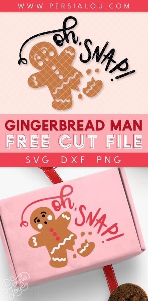 Adorable broken gingerbread man Christmas SVG cut file - use this design to craft with your Silhouette or Cricut machine Gingerbread Christmas Shirt Ideas, Cricut Projects For Men, Cricut Gifts For Men, Christmas Svg Files Free Cricut, Free Christmas Svg Files For Cricut, Cricut Christmas Shirts, Cricut Christmas Gift Ideas, Cricut Christmas Decorations, Cricut Christmas Gifts