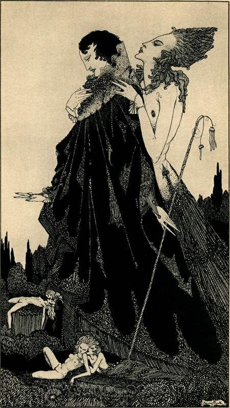 Harry Clarke, Art Nouveau Illustration, Vintage Illustration Art, Poster Illustration, Irish Art, Art And Illustration, Art Plastique, Vintage Illustration, Dark Art