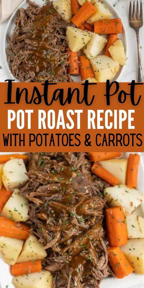 Roast Dinner Recipes, Instant Pot Pot Roast, Best Pot Roast, Easy Mashed Potatoes, Potatoes And Carrots, Pepperocini Recipes, Pot Recipes Easy, Potatoes Carrots, Best Instant Pot Recipe