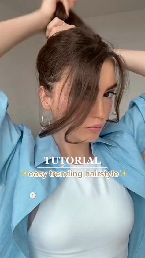 @tanyasv_ Up Do Hair Styles For Work, Cute Hairstyles Ponytails Simple, Mis Length Hairstyles, Bun Hairstyles For Thinner Hair, Short Hair Model Hairstyles, Wavy Hair Looks Hairstyles, Easy Updos For Long Hair For Work Five Minute Hairstyles, Hairstyle For Hoodie Outfit, University Hairstyles For Women