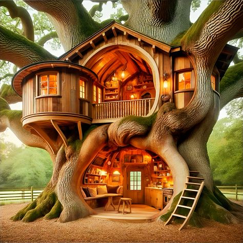 Tree House Designs Simple, House Ideas Layout 2 Story, 2 Story Bloxburg House Ideas, Bloxburg House Ideas Aesthetic, 2 Story Bloxburg House, Crazy Houses, Forest Sounds, Fairytale House, Bloxburg Room Ideas