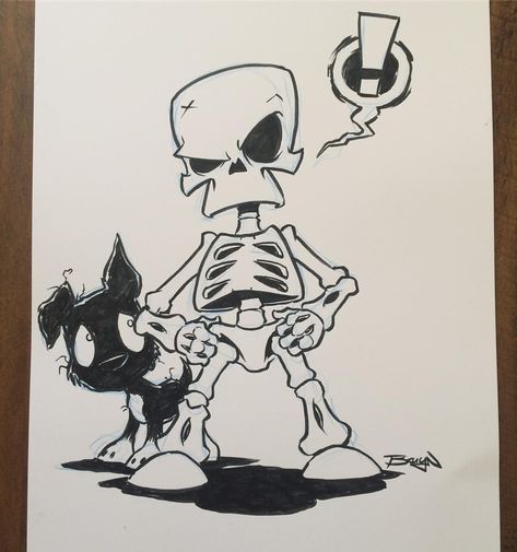 By now some of you may have triggered to the fact that one of the new projects I'm working on involves this lil skellington and dog duo. Project: Bones will in fact be the next of my books released. In the meantime I thought over the month of May I'd tie into this by doing a series of pop culture characters as skeletons (will be interesting to see how many folks have read this far 😂). Anyway folks stay tuned for more skeletons over the month of May. #herobones #skeletonheroes #heroskulls #... Alien Workshop, Skulls Drawing, Graffiti Alphabet, Month Of May, Graffiti Characters, Skull Artwork, Cartoon Sketches, Graffiti Wall Art, Graffiti Drawing