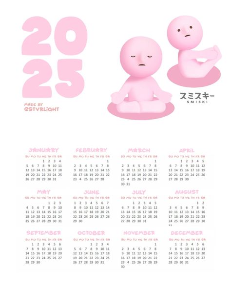 Smiski Poster, Aesthetic Calendar Ideas, Wall Posters Aesthetic Pink, 2025 Calendar Aesthetic, Pink Y2k Poster, Room Posters Pink, Aesthetic Pink Posters, Pink Aesthetic Minimalist, Pink Aesthetic Posters