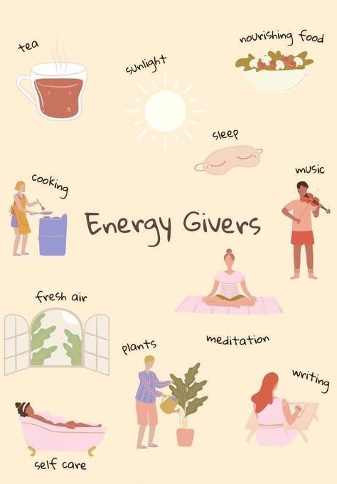 Energy Givers, Self Care Bullet Journal, Vie Motivation, Get My Life Together, Positive Self Affirmations, Mental And Emotional Health, Self Care Activities, Yoga Flow, Self Motivation