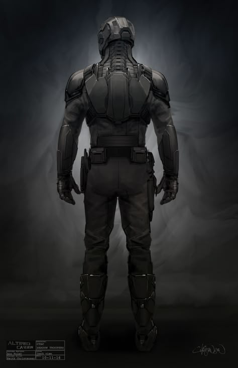 ArtStation - Altered Carbon- Trooper concept, Keith Christensen Takeshi Kovacs, Powered Exoskeleton, Tactical Armor, Futuristic Armor, Altered Carbon, Armor Suit, Sci Fi Armor, Futuristic Armour, Power Armour