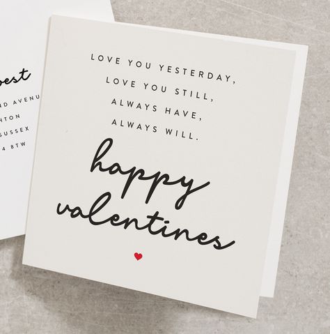 Paper Scene, Boyfriend Christmas Card, Happy Anniversary Cards, Happy New Home, Happy Valentines Day Card, Valentines Day Card, Design Card, Spelling And Grammar, Romantic Valentine