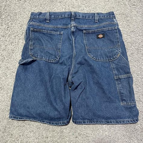 Baggy Dickies Carpenter Jean Shorts Men’s size... - Depop Dunk Outfit, Baggy Dickies, Dickie Jeans, Dickies Shorts, Carpenter Shorts, Baggy Shorts, Dickies Pants, Birthday List, Carpenter Jeans