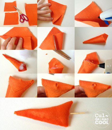 DIY Snowman Kit Felt Carrot Nose Collage How To Make A Carrot Nose For A Snowman, How To Make A Snowman Nose, Carrot Nose For Snowman, Snowman Fancy Dress, Felt Carrot, Snowman Costume, Nativity Costumes, Snowman Kit, Felt Gingerbread