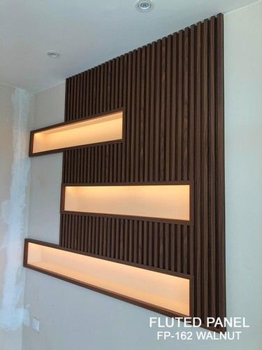 WOOD SLAT WALL DESIGN Tv Wall Panel, Panel Walls, Wall Decoration Ideas, Faux Brick Walls, Wood Slat Wall, House Ceiling Design, Wall Panel Design, Ceiling Design Modern, Pvc Panels