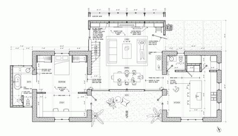 Mountain+View+Residence+/+Atelier+Hsu Mountain View California, Mountain Villa, Eco House Design, Rammed Earth Homes, Architectural Orders, Architectural Design Studio, Small Villa, Eichler Homes, Floor Plan Drawing