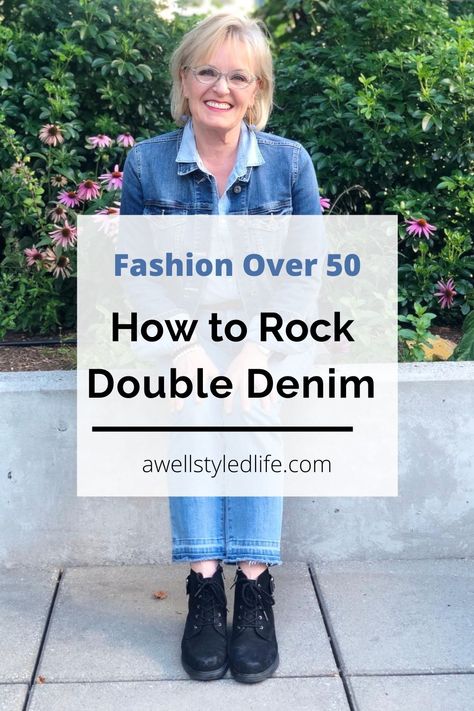 You searched for Wearing double de - A Well Styled Life® Double Denim Outfit Women, Denim Outfit Women, Double Denim Outfit, A Well Styled Life, Over 50 Fashion, Canadian Tuxedo, Beaded Shoes, Split Hair, Better Style