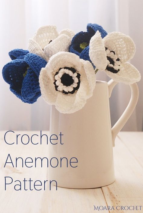 Crochet Anemone Flower | Free Crochet Pattern - Moara Crochet Crochet Flowers Free Pattern, Anemone Flower, Flower Pattern Design, Crochet Rose, Red Heart Yarn, Paintbox Yarn, 자수 디자인, Crochet Flower Patterns, Free Crochet Patterns