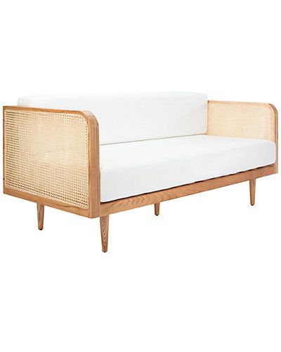 Rue La La — Safavieh Couture Helena French Cane Daybed Rattan Day Bed, Cane Daybed, Cane Bench, Rattan Daybed, Rattan Cane, Day Bed, Linen Cushion, Kids Home, Bed Sofa