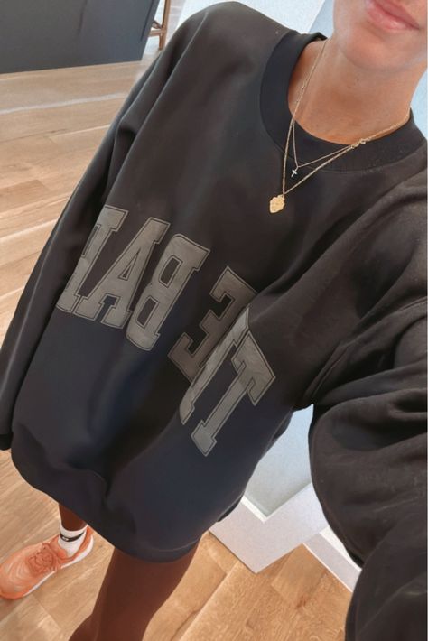 Shop VARSITY SWEATSHIRT BLACK and other curated products on LTK, the easiest way to shop everything from your favorite creators. Varsity Sweatshirt, Color Combos, Duffle Bag, Sweatshirts, Black