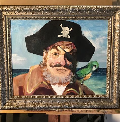 Spongebob Pirate Painting, Pirate Painting, Canvas Painting Designs, The Pirate, Arte Sketchbook, Amazing Art Painting, Art Inspiration Painting, Mini Canvas Art, Painting Art Projects