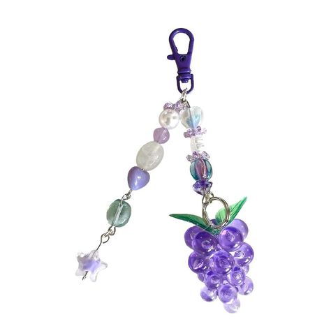 Purple grape handmade jewelry keychain -all hand... - Depop Jewelry Keychain, Crystal Green, Purple Grapes, Grape Juice, Green Beads, Purple Crystal, Selling Clothes, Green Bead, Made By Me