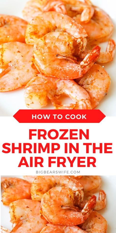 How Long To Cook Shrimp In Air Fryer, Cooking Frozen Shrimp, Frozen Shrimp In Air Fryer, Shrimp From Frozen, Cook Frozen Shrimp, Air Fryer Frozen Shrimp, Shrimp In The Air Fryer, Healthy Air Fryer Dinner, Air Fryer Fish Recipes