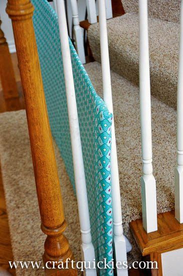 Diy Dog Gate For Stairs, Baby Gate Alternative, Stair Gate Diy, Child Gates For Stairs, Baby Proofing Stairs, Banister Baby Gate, Fabric Baby Gates, Toddler Gate, Extra Wide Baby Gate