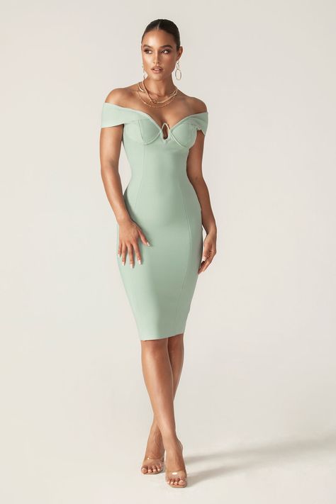 Long sleeve bandage dress