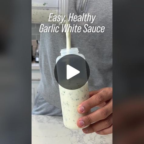 Low calorie sauces: Creamy, Garlic White Sauce that is perfect for ANY... | garlic sauce recipe | TikTok Garlic White Sauce, Low Calorie Sauces, Miracle Whip, Savory Sauce, White Sauce, Creamy Garlic, Salad Dressing Recipes, Garlic Sauce, Dressing Recipe